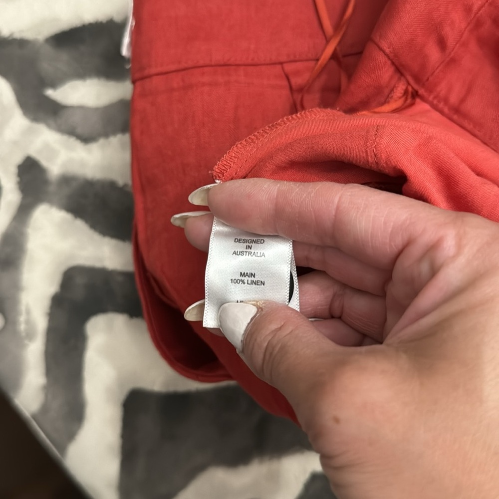 Suboo relaxed, wide leg pants 100% linen - Picture 6 of 7